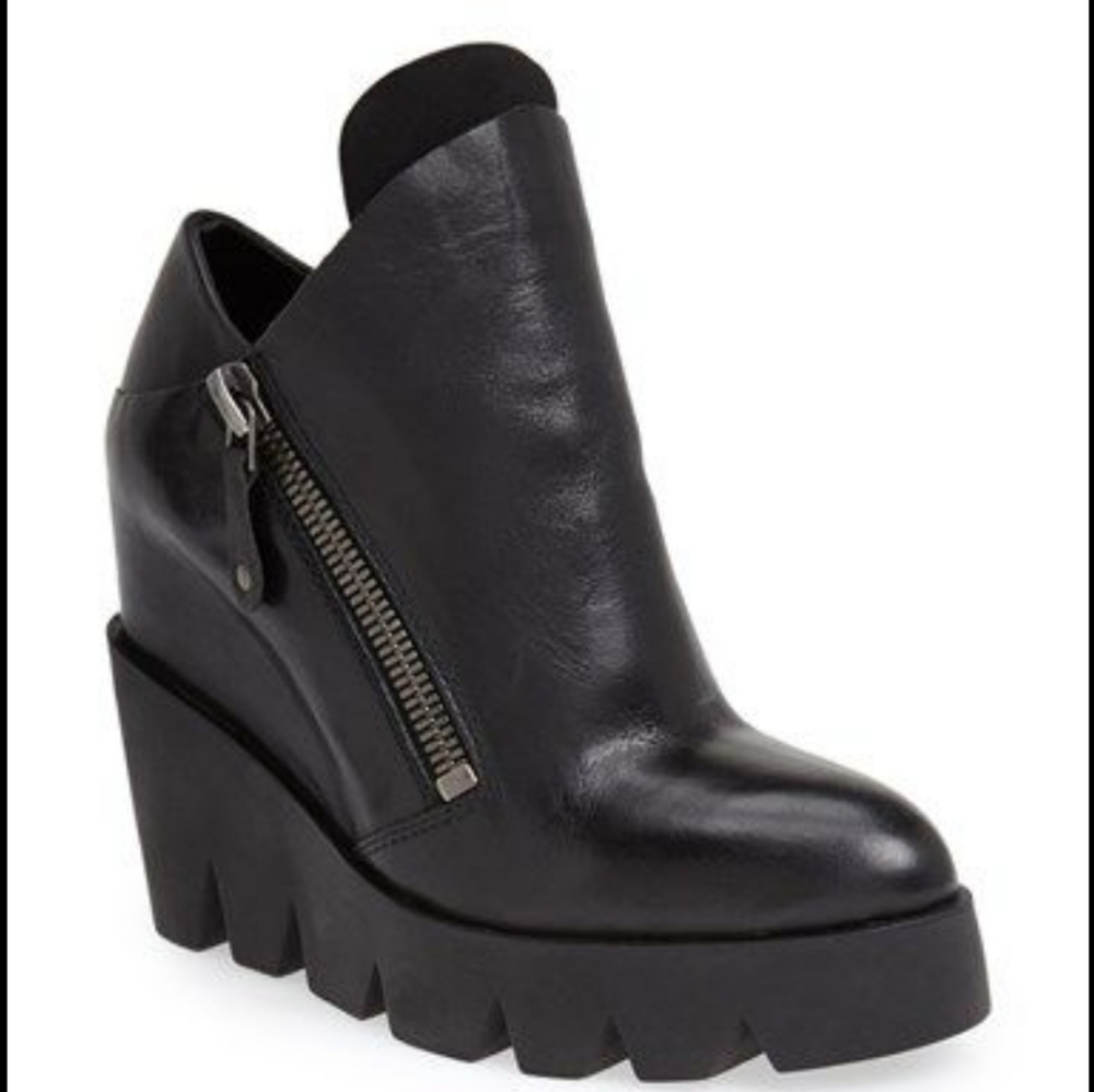 Ash Leather Roxane Wedge Bootie